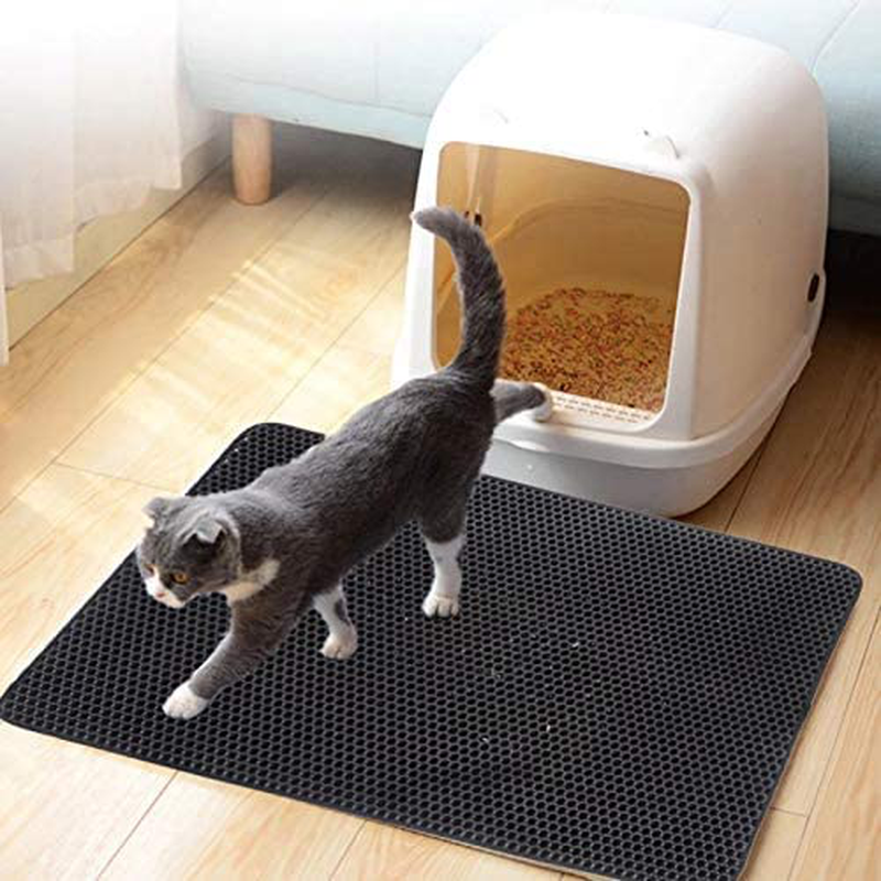 Pudi Pet Cat Litter Mat Double Layer Litter Cat Bed Pads Honeycomb Design, Urine and Water Proof Material Easier to Clean Animals & Pet Supplies > Pet Supplies > Cat Supplies > Cat Litter Box Mats Pudi   