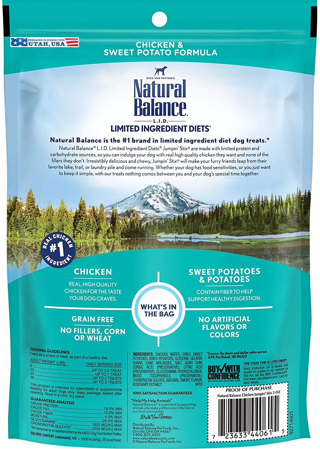 Natural Balance Limited Ingredient Diets Jumpin' Stix Adult Grain-Free Dog Treats | Protein Options Include Venison, Chicken or Duck Animals & Pet Supplies > Pet Supplies > Dog Supplies > Dog Treats Natural Balance   