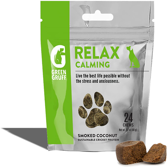 Green Gruff Supplemental Chews for Dogs - Organic Dog Calming, Easing, Soothing, or Detox Supplements - Veterinarian Approved - Dog Care Supplement & Treat - 24 Chews Animals & Pet Supplies > Pet Supplies > Small Animal Supplies > Small Animal Treats Green Gruff   