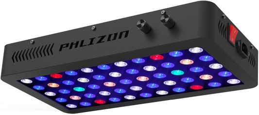 Phlizon 165W Dimmable Full Spectrum Auqarium LED Light Fish Tank LED Reef Decoration Light for Saltwater Freshwater Fish Coral Reef Animals & Pet Supplies > Pet Supplies > Fish Supplies > Aquarium Lighting Phlizon 16"*8"*2.4"  