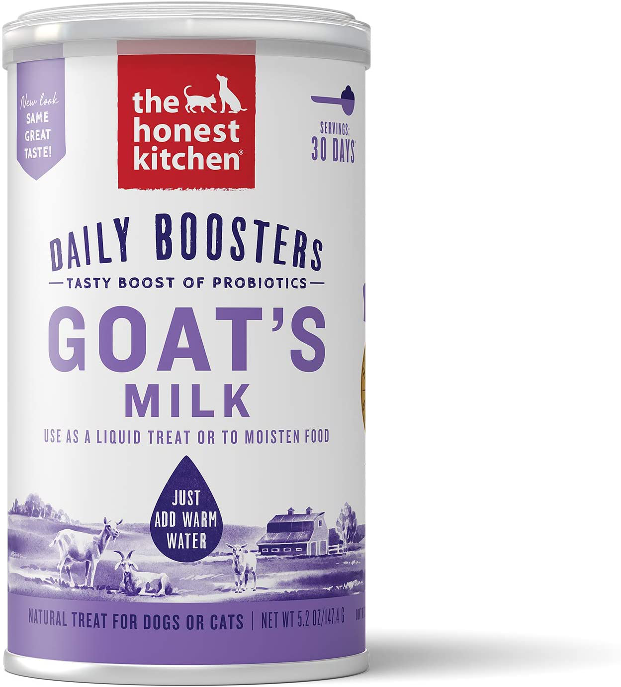 The Honest Kitchen Human Grade Instant Goat'S Milk for Dogs - Tasty Dog Probiotics Animals & Pet Supplies > Pet Supplies > Small Animal Supplies > Small Animal Treats The Honest Kitchen 5.2 Ounce (Pack of 1)  