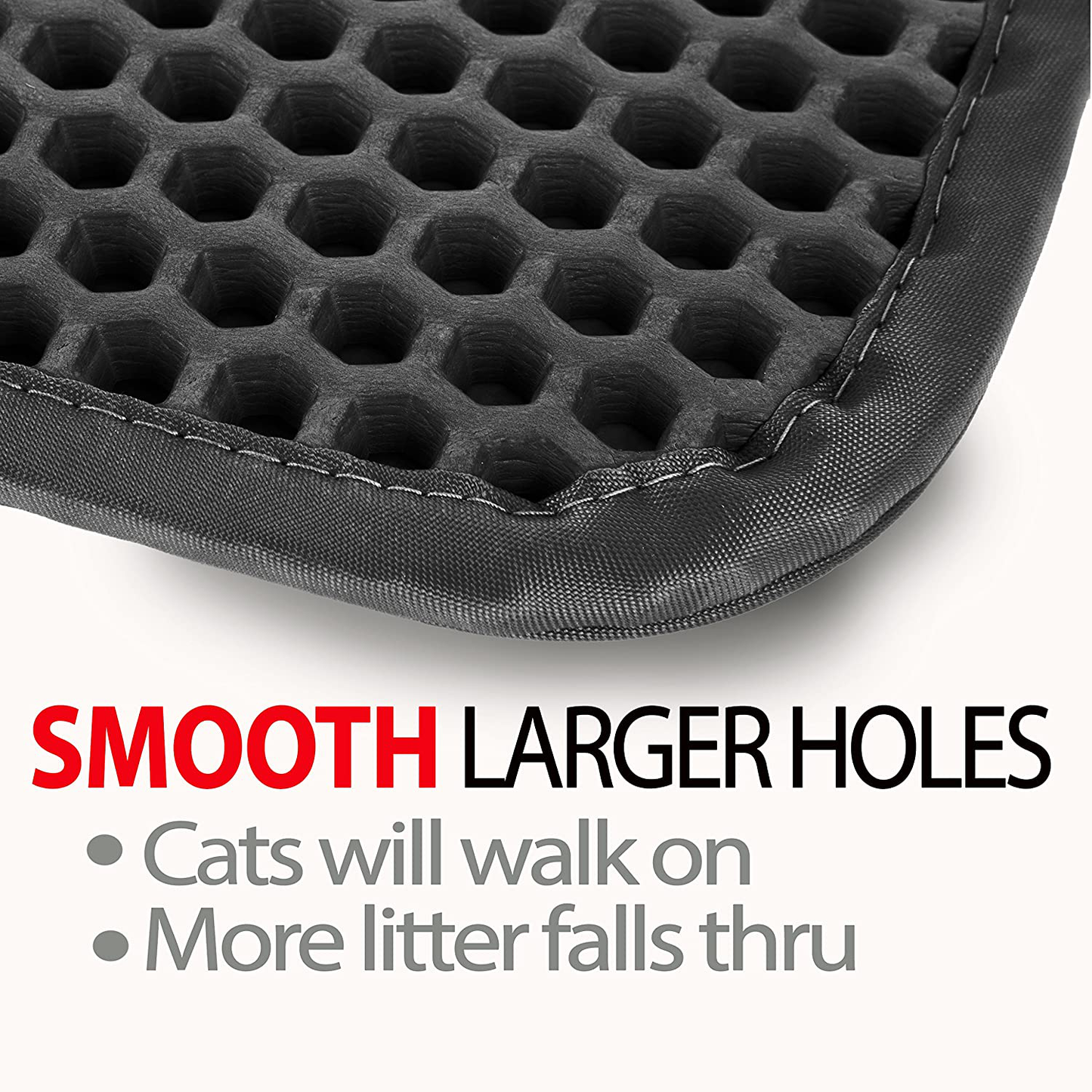 Iprimio Large Cat Litter Trapper Mat with Exclusive Urine/Waterproof Layer. Larger Holes with Urine Puppy Pad Option for Messy Cats. Soft on Paws and Light (Black Color) Animals & Pet Supplies > Pet Supplies > Cat Supplies > Cat Litter Box Mats iPrimio   