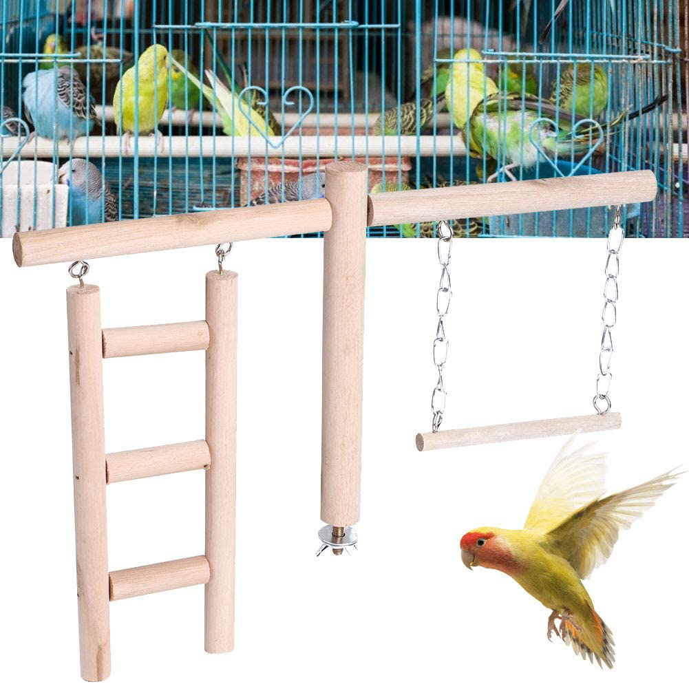 Leftwei Romantic Valentine'S Day Parrot Climbing Ladder, Bird Cage Stand Play Gym,Pet Bird Parrot Chewing Biting Stand Toy Parrot Wood Climbing Swing Ladder Hammock for Cockatiel Lovebirds Finches Animals & Pet Supplies > Pet Supplies > Bird Supplies > Bird Gyms & Playstands Leftwei   