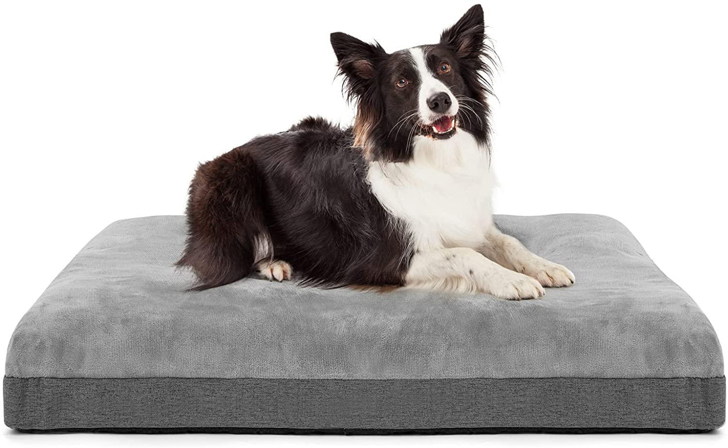 Orthopedic Foam Large Dog Bed, Extra Thicken Pet Bolster Mattress(5.5-6 Inches), Washable Dog Bed with Removable Cover, Super Soft & anti Slip Bottom for Medium, Large and Extra Large Dogs Animals & Pet Supplies > Pet Supplies > Dog Supplies > Dog Beds Bnonya Grey 36*26 Inch (Pack of 1) 