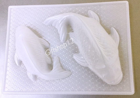 Giftshop12 Plastic Koi Fish Goldfish Shaped Mold Two Fish One Medium One Small - 9 Inch and 6.5 Inch Animals & Pet Supplies > Pet Supplies > Fish Supplies > Aquarium Fish Nets Giftshop12   