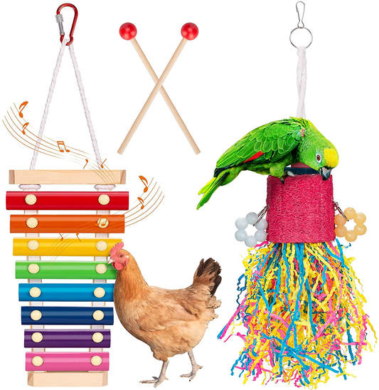 Retro Shaw Chicken Toys for Chicken Hens Bird Coop Accessories Animals & Pet Supplies > Pet Supplies > Bird Supplies > Bird Cage Accessories Retro Shaw Chicken Toys  