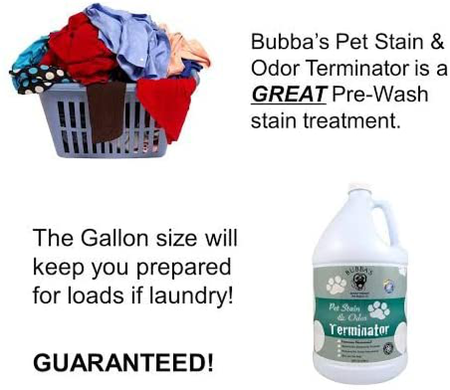 BUBBAS Super Strength Enzyme Cleaner - Pet Odor Eliminator - Carpet Stain Remover - Remove Dog & Cat Urine Odor from Mattress, Sofa, Rug, Laundry, Hardwood Floors and More. Puppy Training Supplies Animals & Pet Supplies > Pet Supplies > Small Animal Supplies > Small Animal Treats BUBBA'S ROWDY FRIENDS   