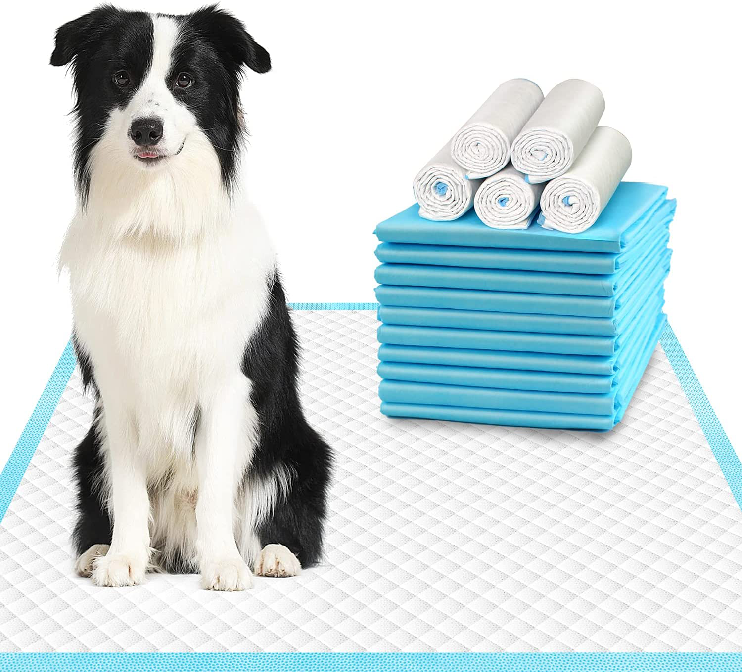 Deep Dear Extra Large Dog Pee Pads, Thicker Puppy Pads, Super Absorbent Pee Pads for Dogs, Disposable Dog Training Pads for Doggies, Cats, Rabbits, Leak-Proof Pet Pads for Housetraining