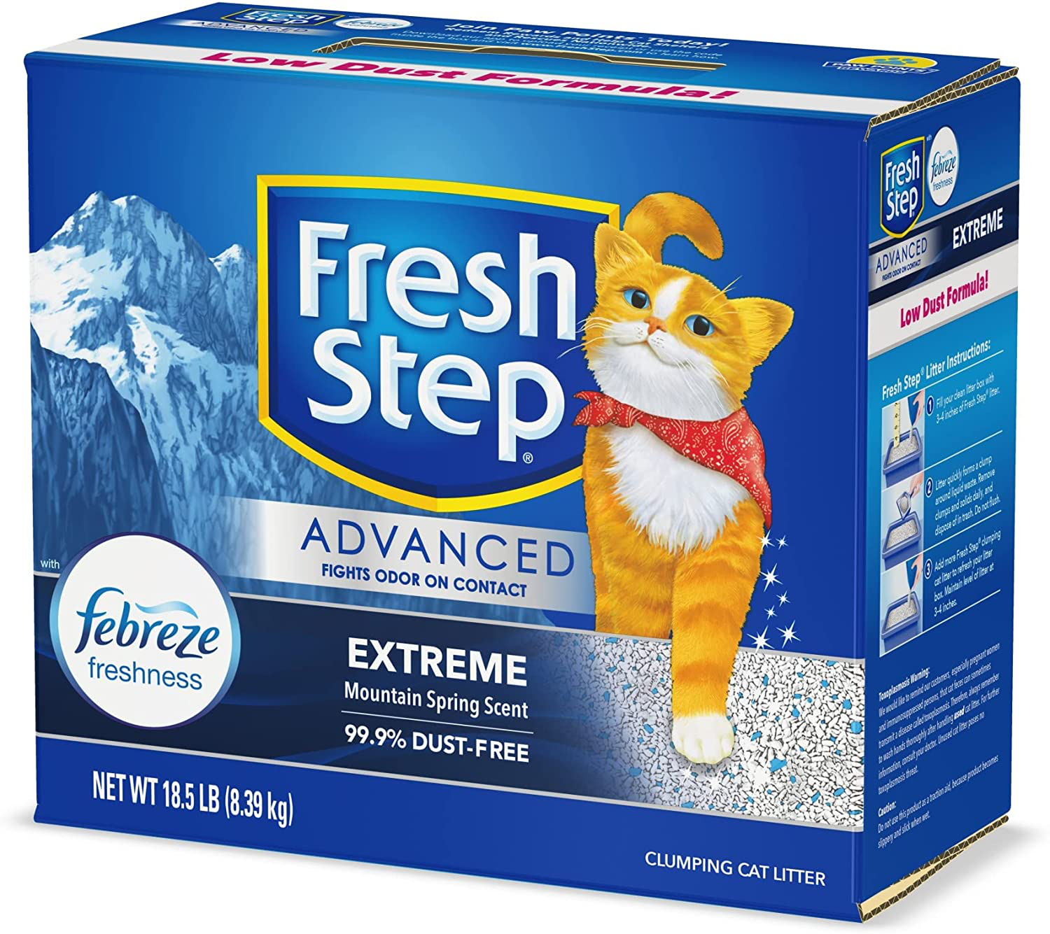 Fresh Step Advanced Clumping Cat Litter Advanced Clean Paws 37 lb 