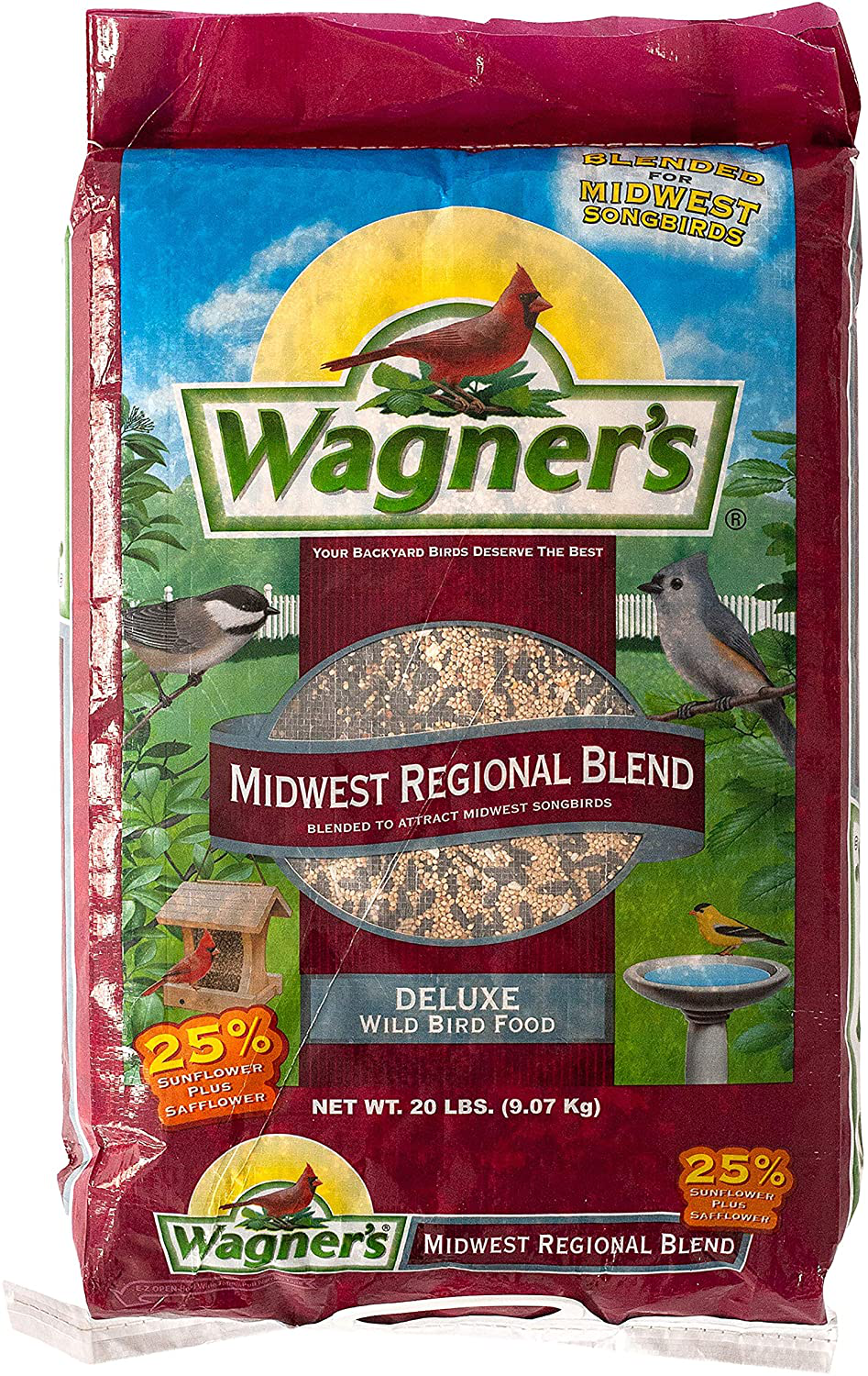 Wagner'S 62006 Midwest Regional Blend Wild Bird Food, 20-Pound Bag Animals & Pet Supplies > Pet Supplies > Bird Supplies > Bird Food Wagner's   