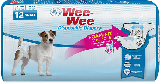Wee-Wee Disposable Diapers Animals & Pet Supplies > Pet Supplies > Dog Supplies > Dog Diaper Pads & Liners Four Paws Small  