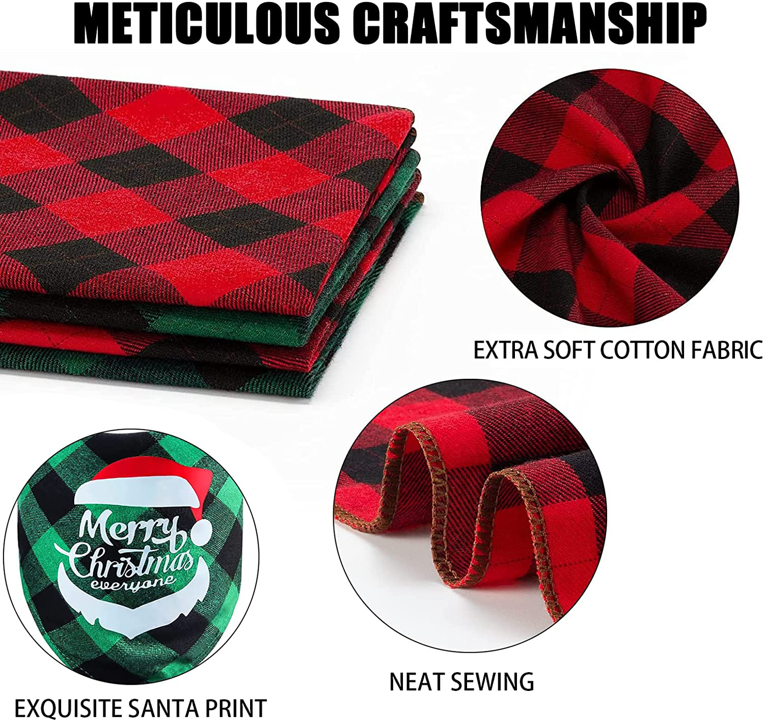 Christmas plaid hotsell dog bandana