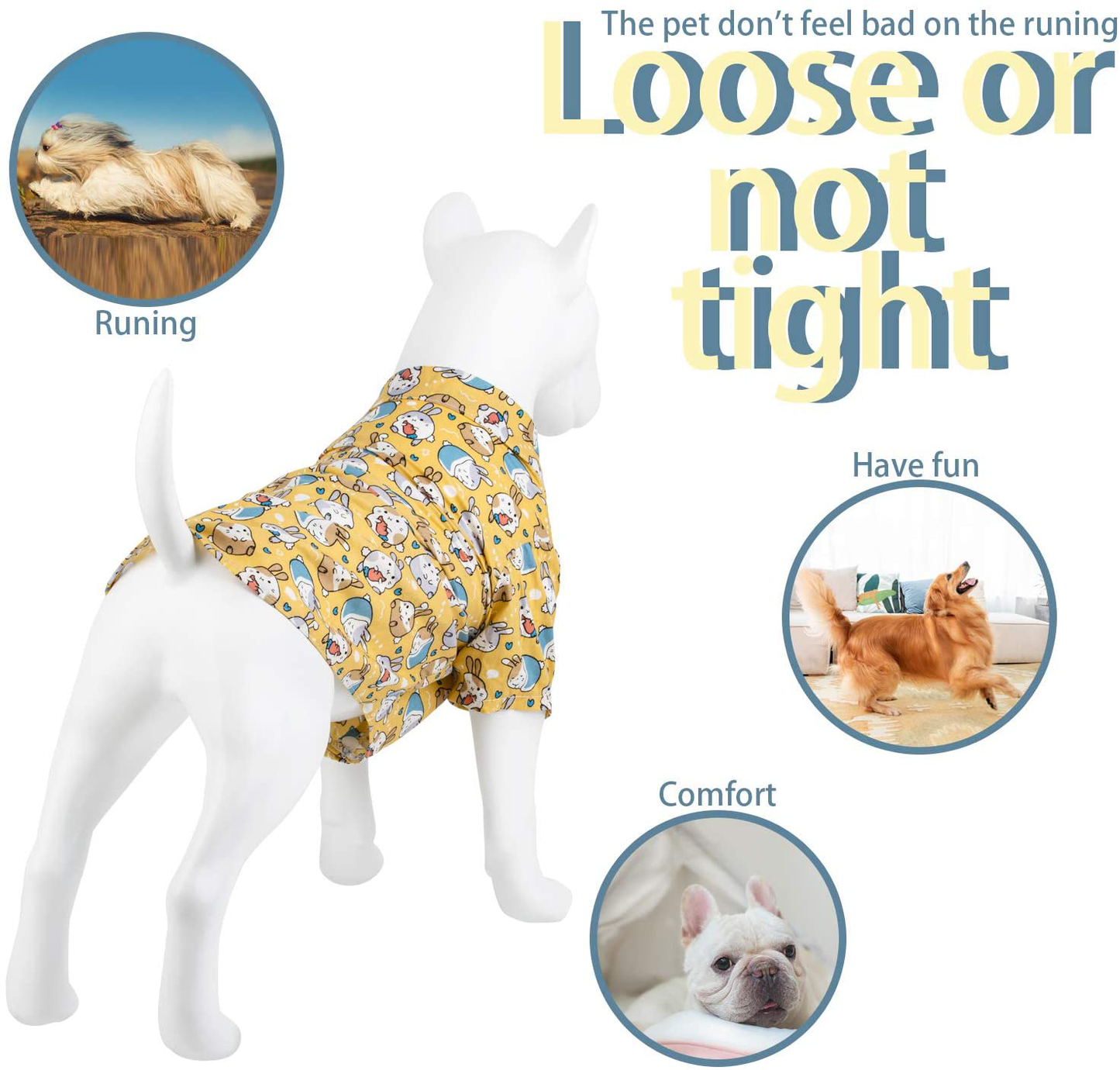 Hozz Cute Summer Dog Shirt Premium Cotton Rabbit Print Dog Clothes Puppy Gift