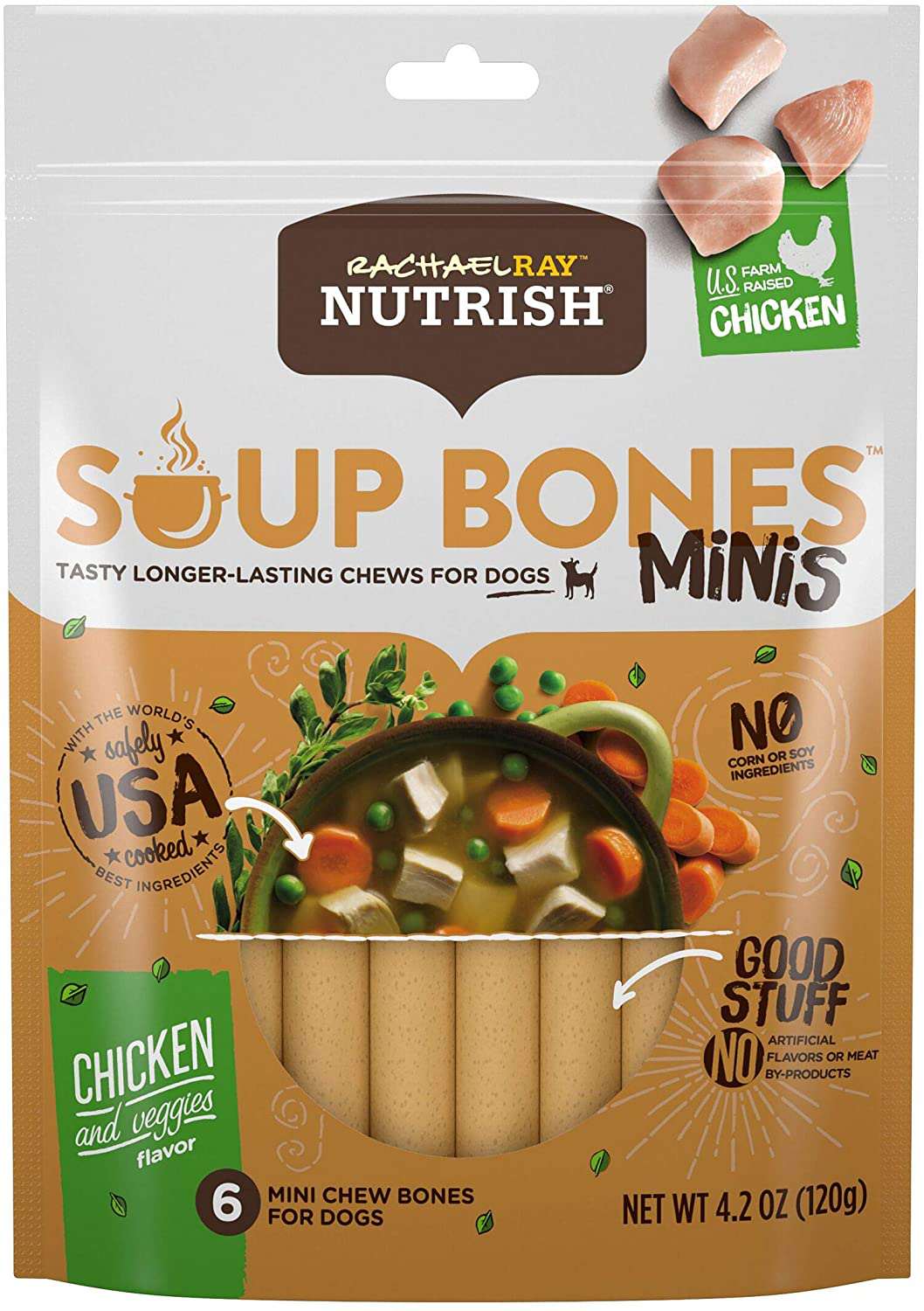 Rachael Ray Nutrish Soup Bones Longer Lasting Dog Treat Chews Animals & Pet Supplies > Pet Supplies > Small Animal Supplies > Small Animal Treats J.M. SMUCKER COMPANY   