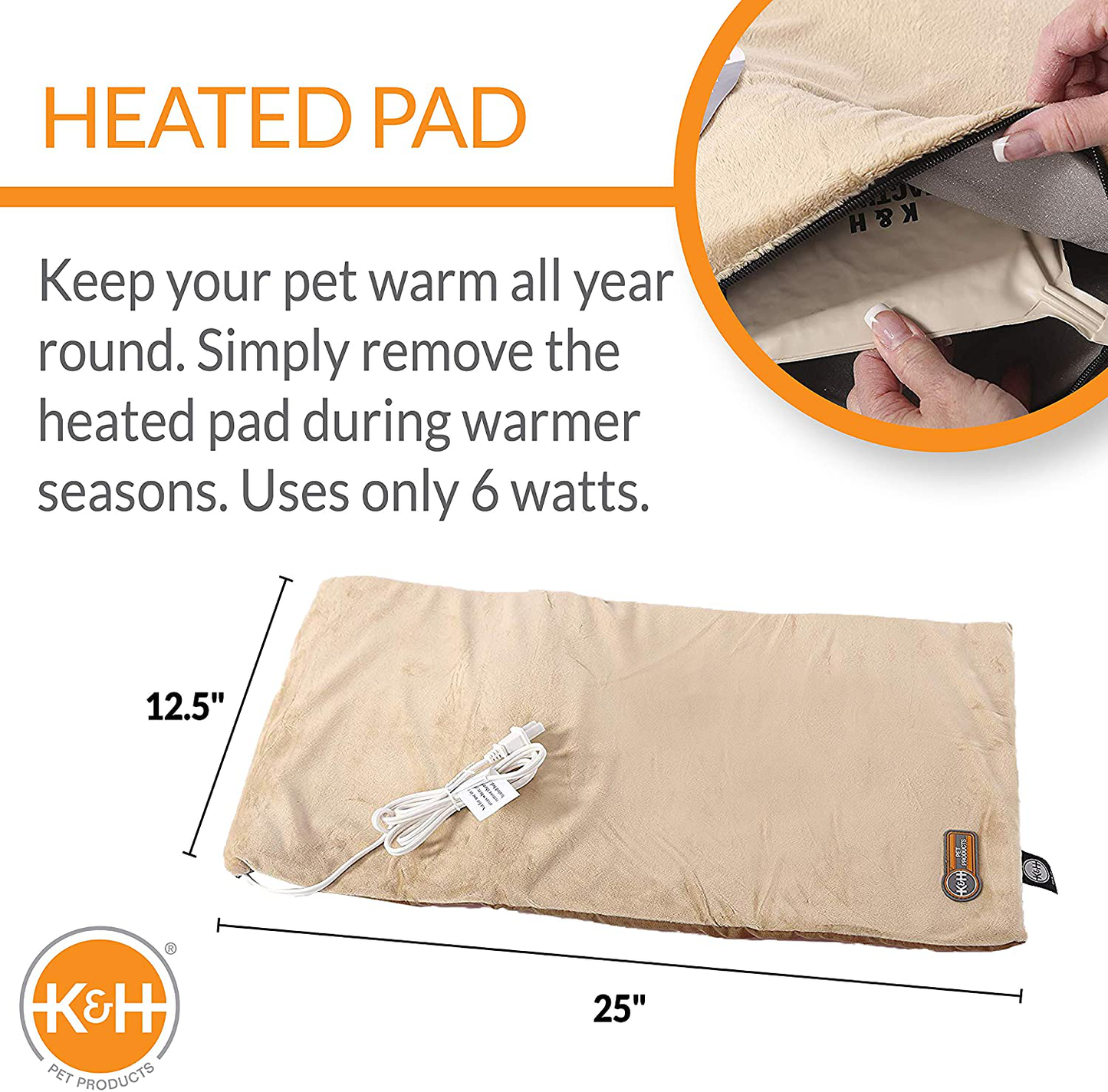 K&H Pet Products Heated Thermo-Kitty Mat Reversible Cat Bed Animals & Pet Supplies > Pet Supplies > Cat Supplies > Cat Beds K&H PET PRODUCTS   