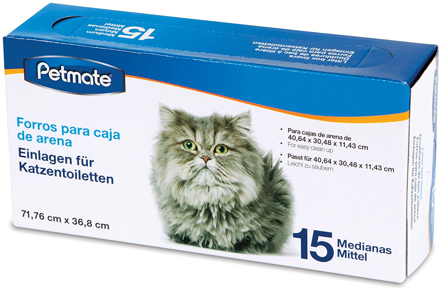 Petmate Litter Box Liners for Cat, Count of 15, Medium Animals & Pet Supplies > Pet Supplies > Cat Supplies > Cat Litter Box Liners Petmate   