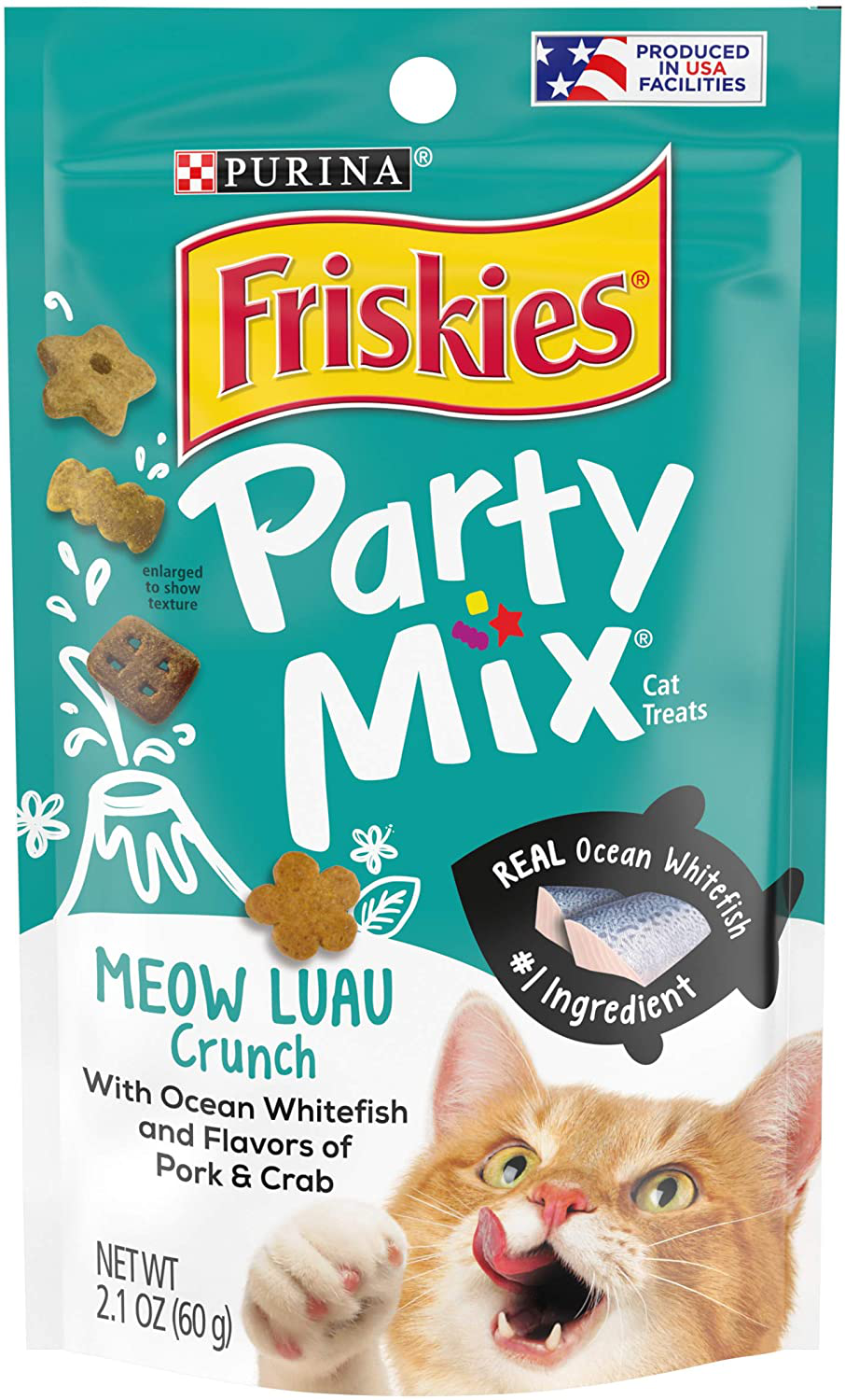 Purina Friskies Party Mix Adult Cat Treats -2.1 Oz. Pouches (Pack of 10) Animals & Pet Supplies > Pet Supplies > Cat Supplies > Cat Treats Purina Friskies Whitefish, Pork, & Crab 2.1 oz. Pouch (Pack of 10) 