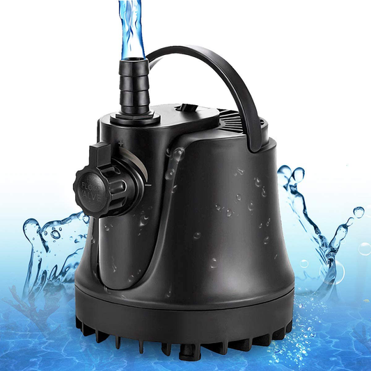 AQQA 265-800 GPH Submersible Aquarium Water Pump with Adjustable Switch, Water Removal and Drainage Sump Cleaning Pump with 2 Nozzles for Aquarium, Pond, Fish Tank, Hydroponics, Backyard (15W 265GPH) Animals & Pet Supplies > Pet Supplies > Fish Supplies > Aquarium & Pond Tubing AQQA 25W 400GPH  