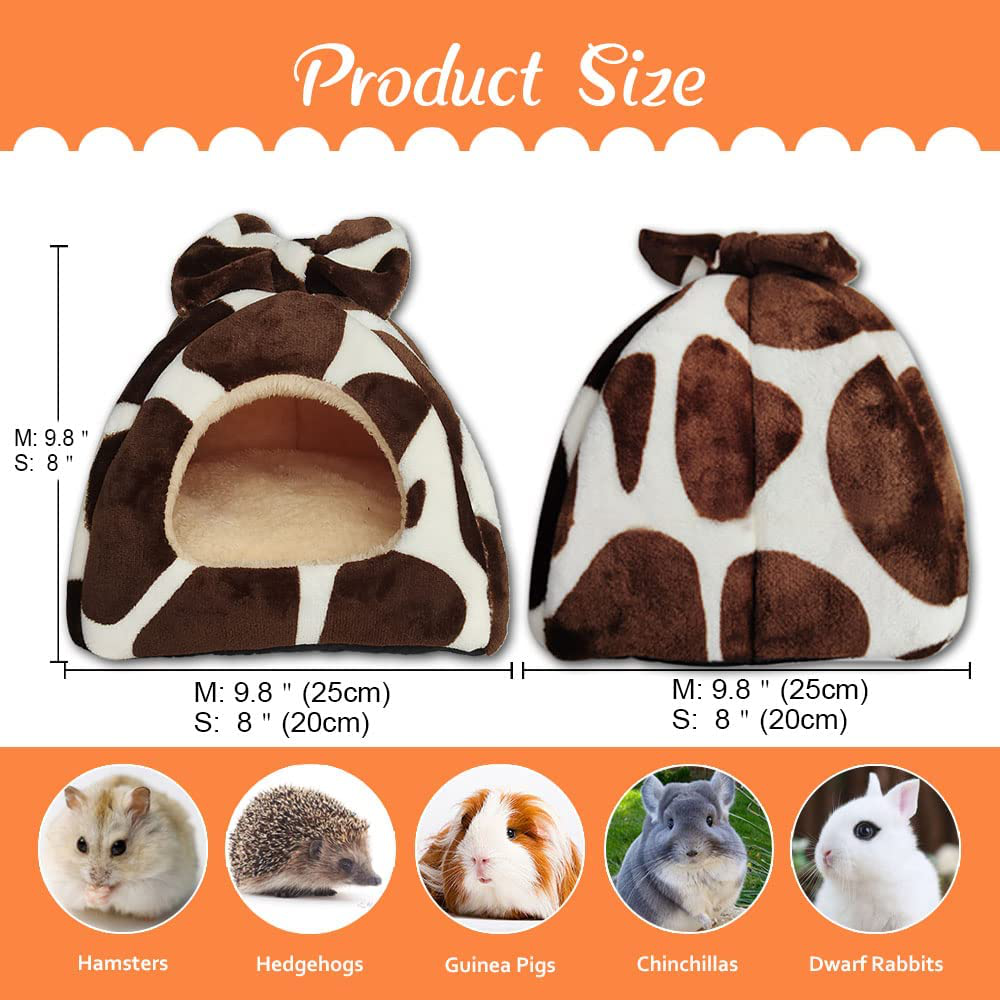 GINIDEAR Guinea Pig Bed, Guinea Pig Hideout House Accessories Warm Bed for Small Animals Hamsters Chinchillas Dwarf Bunnies Hedgehogs. Animals & Pet Supplies > Pet Supplies > Small Animal Supplies > Small Animal Habitat Accessories GINIDEAR   