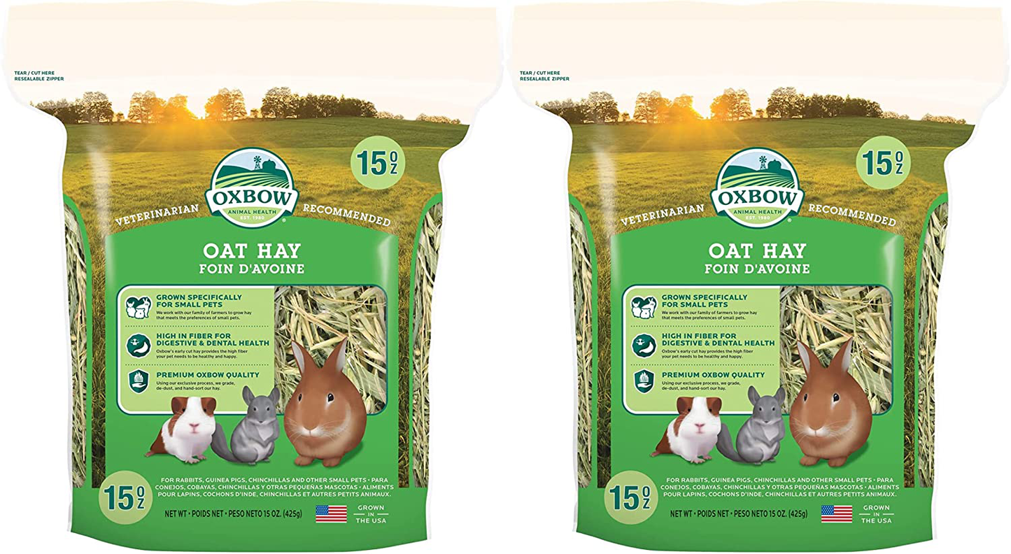 Animal Health Oat Hay - All Natural Hay for Rabbits, Guinea Pigs, Chinchillas, Hamsters & Gerbils - 15 Animals & Pet Supplies > Pet Supplies > Small Animal Supplies > Small Animal Food Oxbow Тwo Рack  