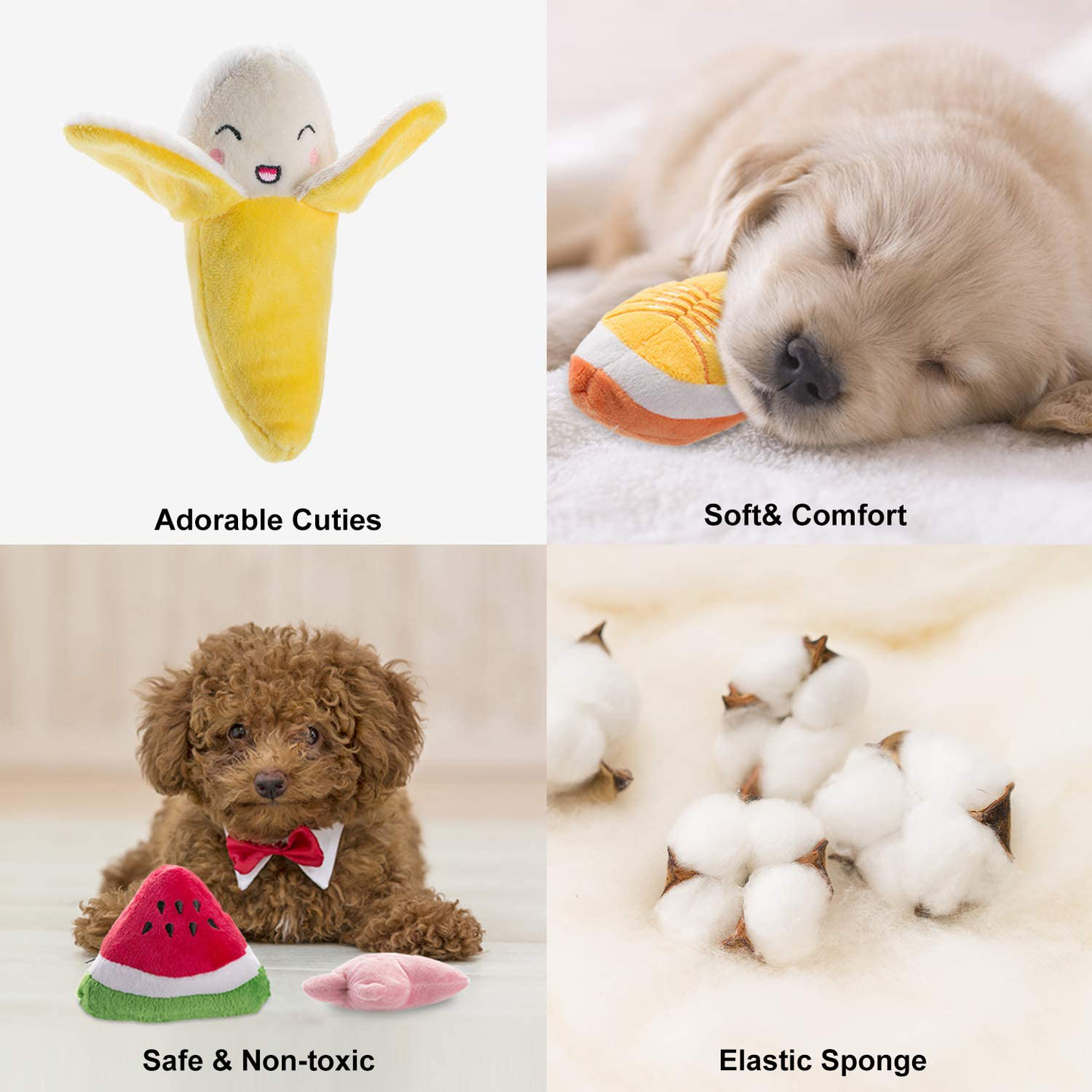 Nocciola Dog Squeaky Toys Cute Plush Toys|Pet Toys for Small Medium & Large Dogs Animals & Pet Supplies > Pet Supplies > Dog Supplies > Dog Toys Nocciola   