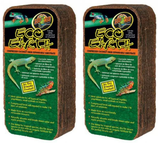 Dbdpet 'S Bundle with Zoomed Eco Earth Single Brick (2 Pack) & with Attached Pro-Tip Guide Animals & Pet Supplies > Pet Supplies > Reptile & Amphibian Supplies > Reptile & Amphibian Substrates DBDPet   