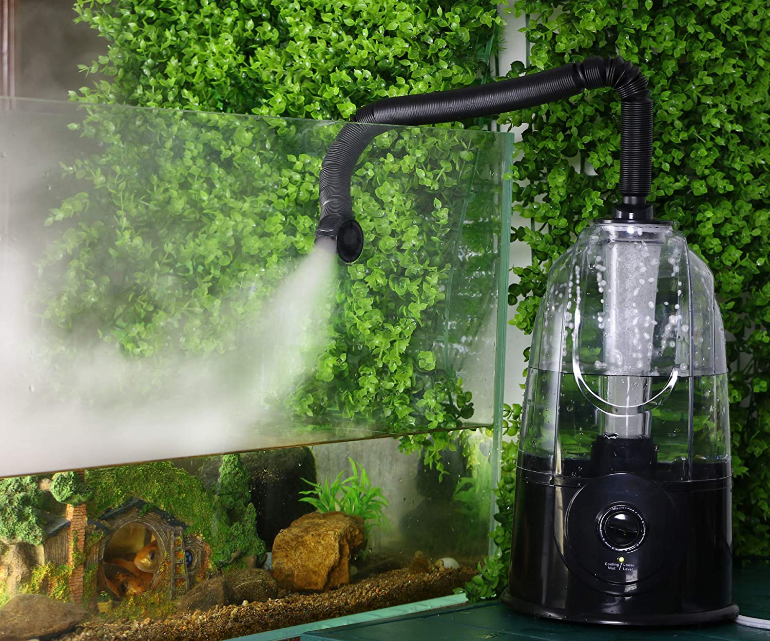 COOSPIDER Reptile Fogger Terrariums Humidifier Fog Machine Mister 3L Large Size Ideal for Paludarium/Vivarium/Reptiles/Amphibians/Herps Animals & Pet Supplies > Pet Supplies > Reptile & Amphibian Supplies > Reptile & Amphibian Habitat Accessories COOSPIDER   