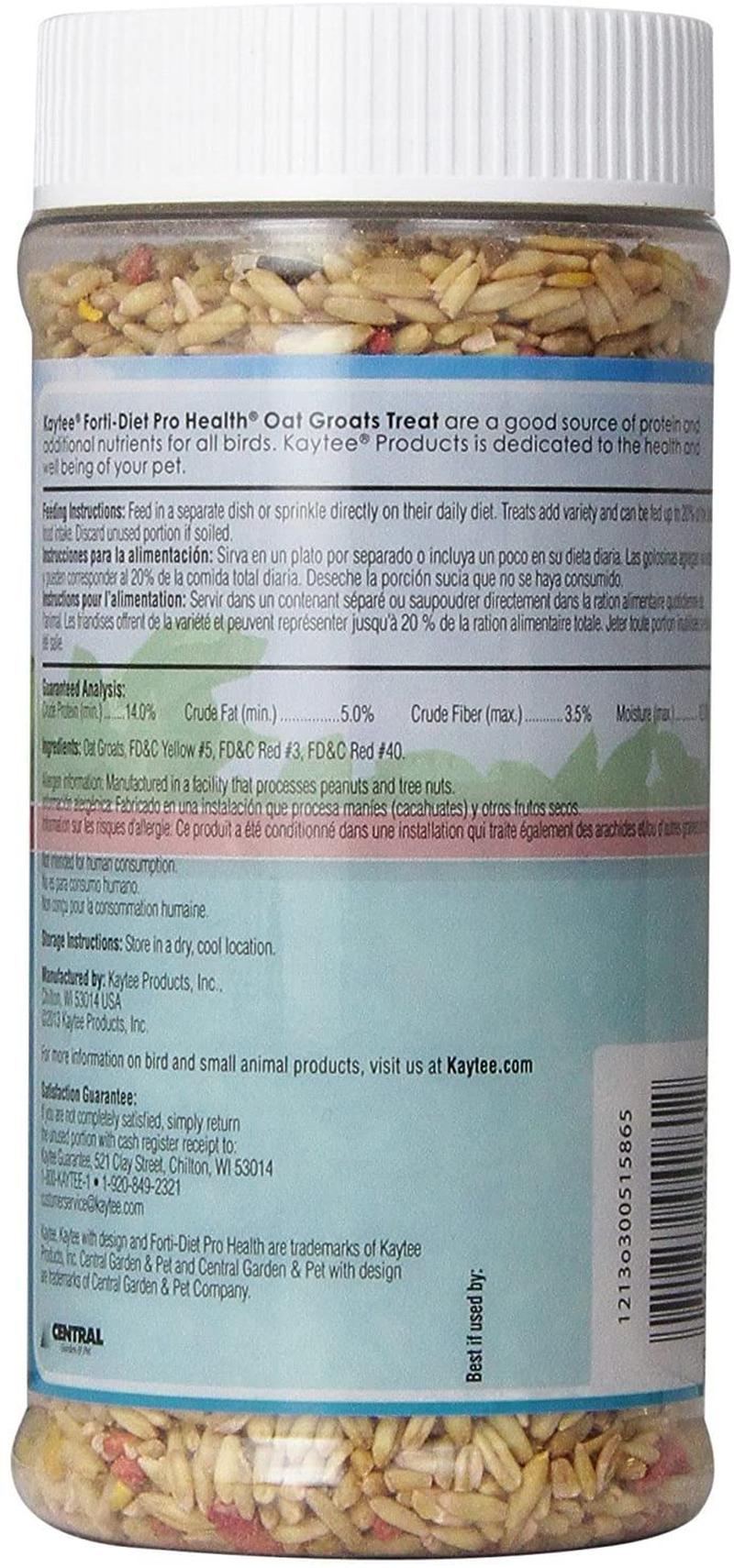 Kaytee Forti-Diet Pro Health Oat Groats Bird Treat, 22 Oz Animals & Pet Supplies > Pet Supplies > Bird Supplies > Bird Treats Kaytee   