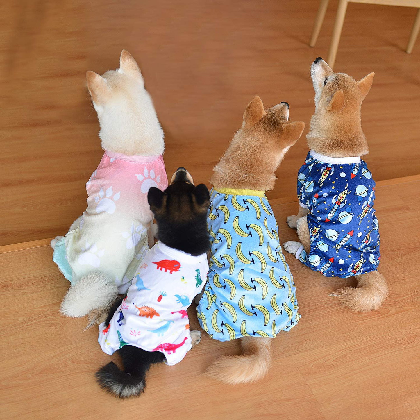 Cutebone Dog Pajamas Soft Cat Clothes Cute Puppy Apparel Doggie Outfit Pet Pjs Onesie