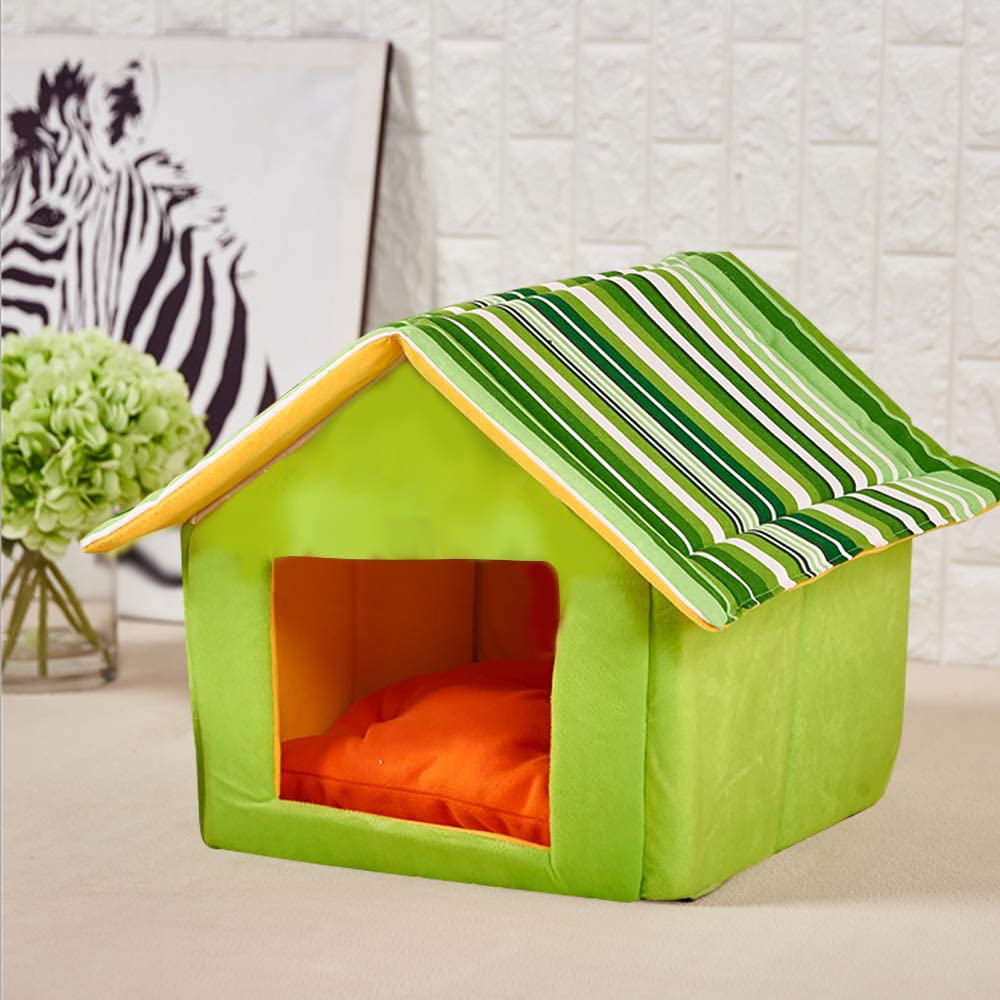 Shellkingdom Dog House, Foldable Pet Cat and Dog Bed with Cushion Pet Puppy Indoor House