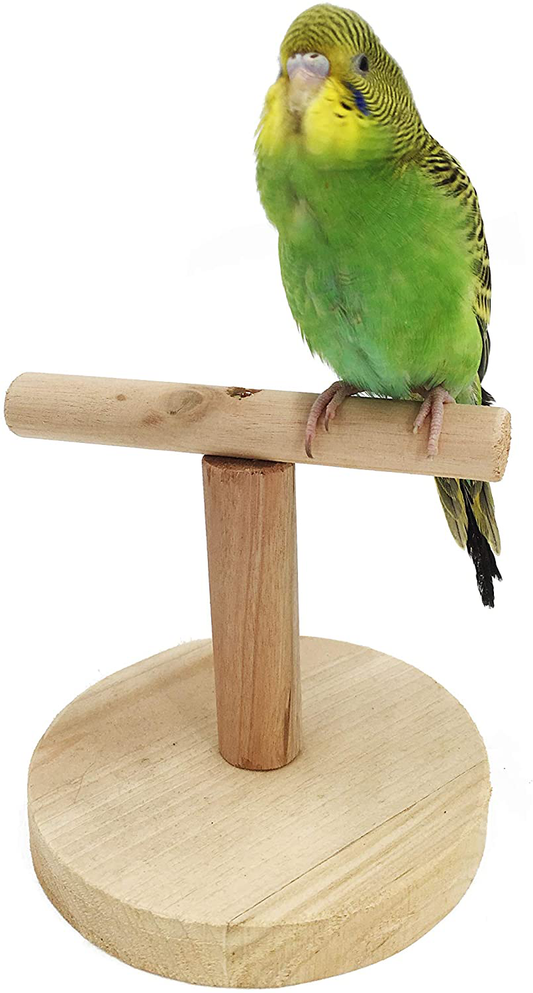 MINORPET Birds Stand, Wood Bird Perch Training Playstand Playground Play Gym for Parrots/Lovebirds/Cockatiels/Parakeets and More Animals & Pet Supplies > Pet Supplies > Bird Supplies > Bird Cage Accessories MINORPET Circular Base  