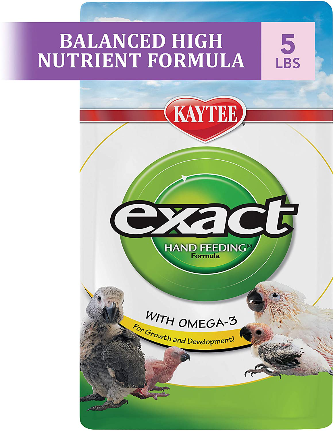 Kaytee Exact Handfeeding Baby Bird Food Instant Formula Animals & Pet Supplies > Pet Supplies > Bird Supplies > Bird Food Kaytee 5 Pound  