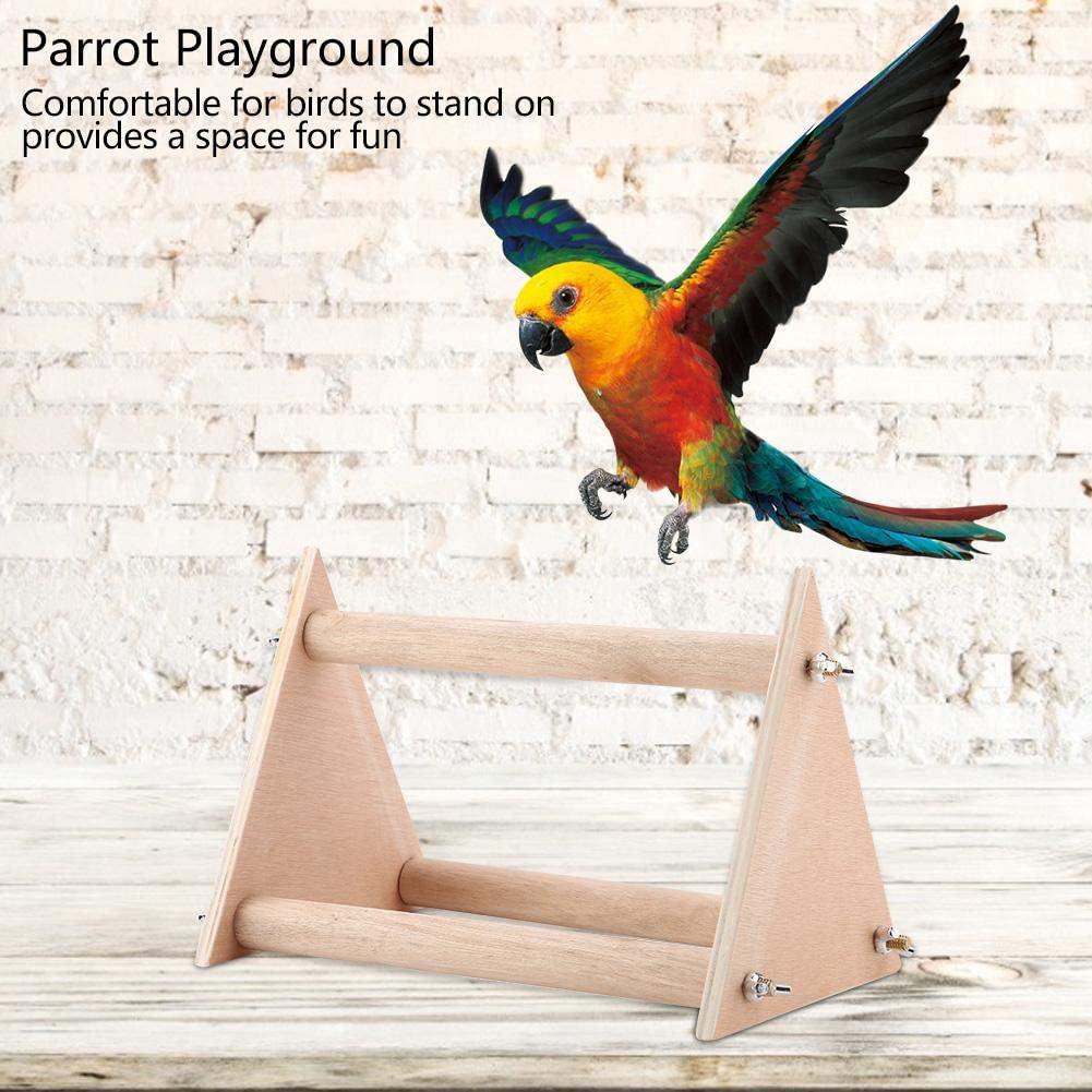 Oumefar Parrot Playstand Funny Activity Bird Perch Stand Playground Play Exercise Gym Play Wood Stand for Bird Love Birds Standing Animals & Pet Supplies > Pet Supplies > Bird Supplies > Bird Gyms & Playstands Oumefar   