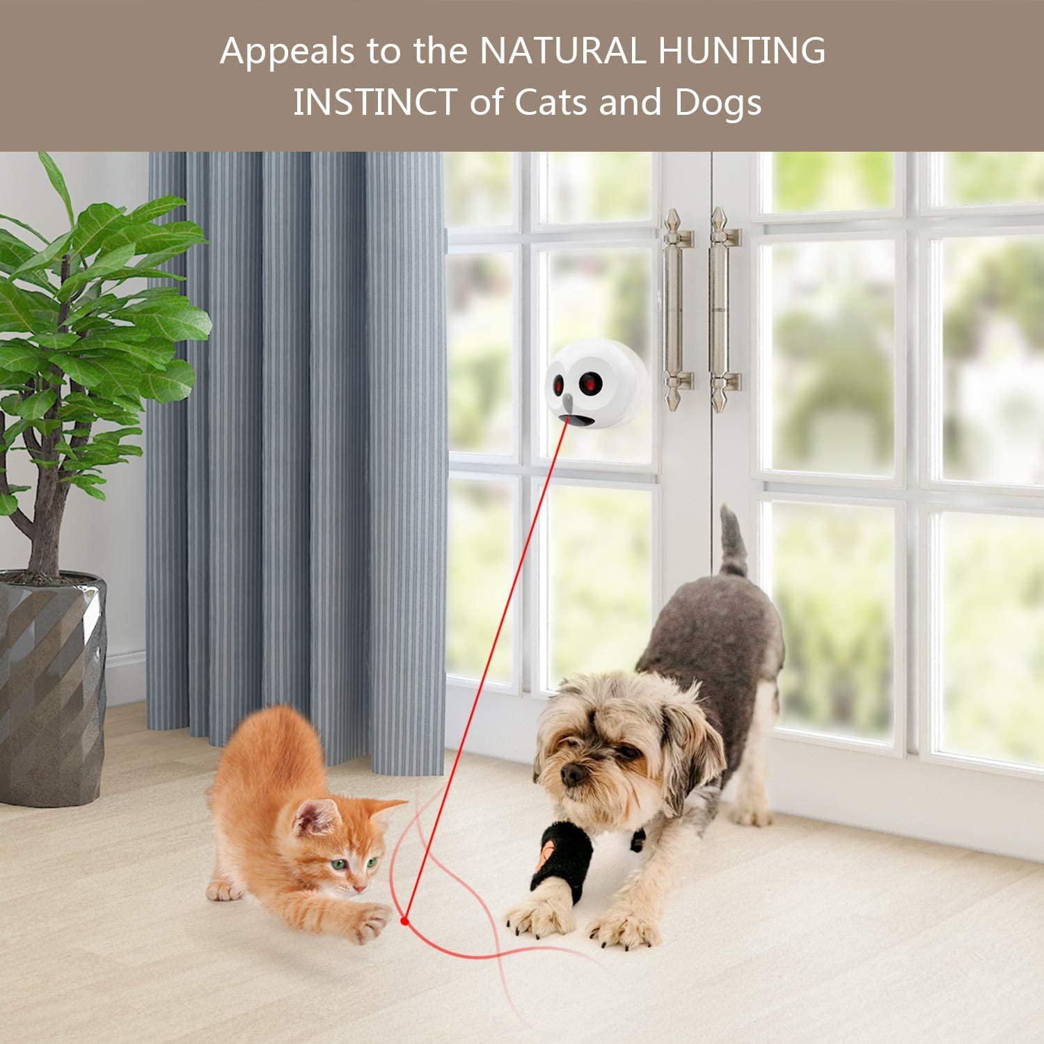 Peffiti Automatic Cat Laser Toy,Electric Random Rotating Laser Pointer Cat Toy for Indoor Cats,Smart Pet Toy Multiple Applications,Cat Laser Toy with off Timer Setting Pet Funny Toy Animals & Pet Supplies > Pet Supplies > Cat Supplies > Cat Toys Pets.link   