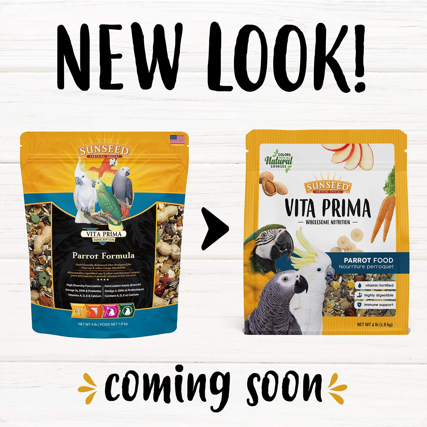 Sunseed 49050 Vita Prima Sunscription Parrot Food - High-Variety Formula, 4 LBS Animals & Pet Supplies > Pet Supplies > Bird Supplies > Bird Food Sunseed   