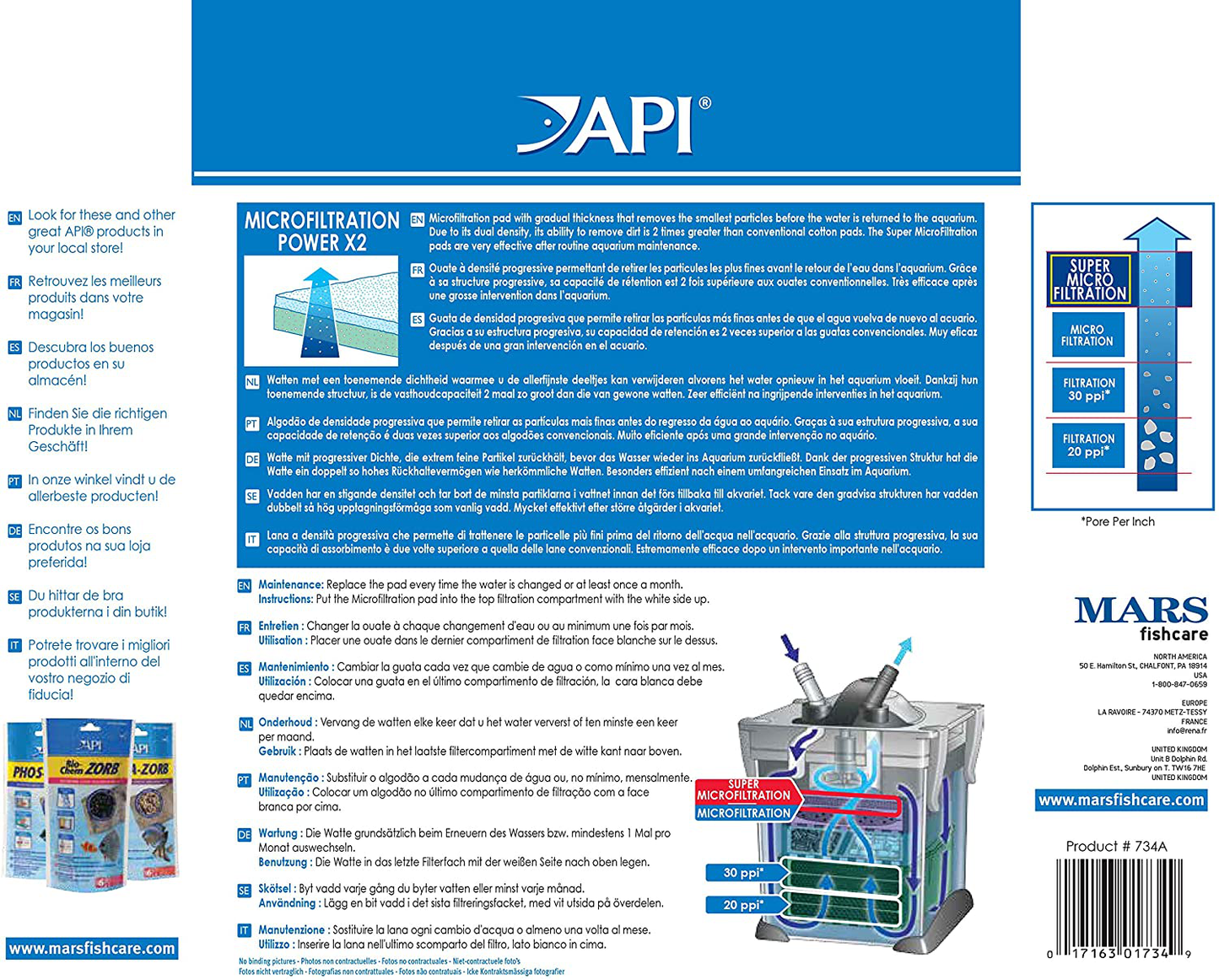 API FILSTAR XP SUPER MICROFILTION Aquarium Canister Filter Filtration Pads 2-Count Animals & Pet Supplies > Pet Supplies > Fish Supplies > Aquarium Filters API   