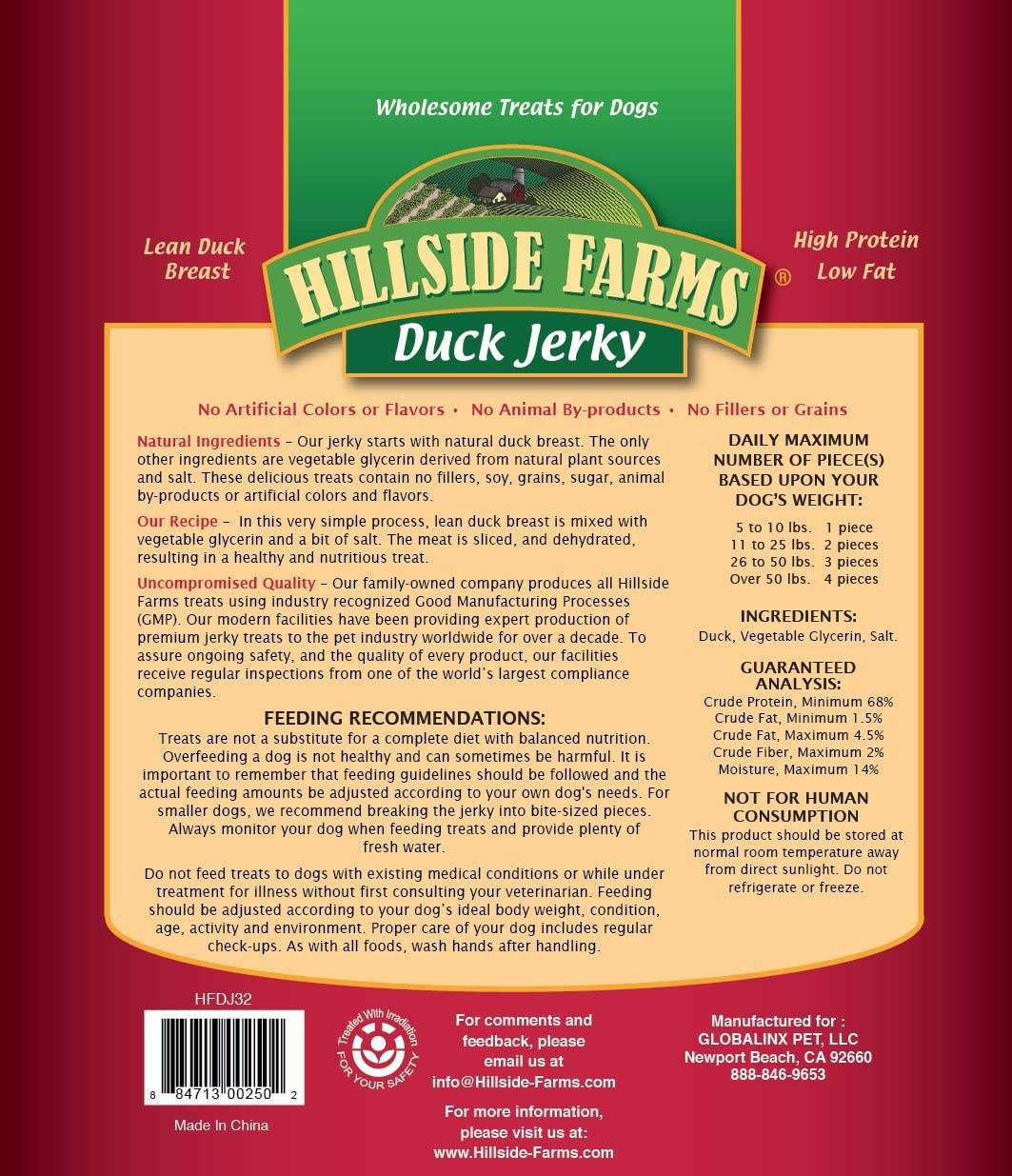 Hillside Farms Duck Jerky Animals & Pet Supplies > Pet Supplies > Bird Supplies > Bird Treats Hillside Farms   