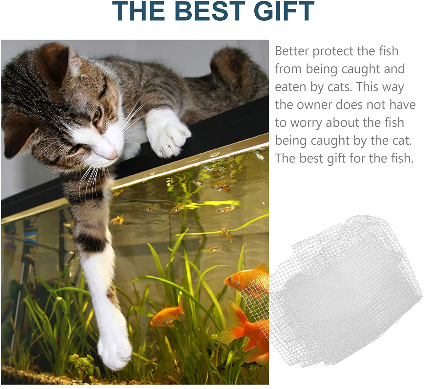 Balacoo Aquarium Screen Net DIY Fish Tank Mesh Screen Net Clear Invisible Anti- Jumping Fish Netting for DIY Aquarium Fish Tank Top Covering White Animals & Pet Supplies > Pet Supplies > Fish Supplies > Aquarium Fish Nets balacoo   