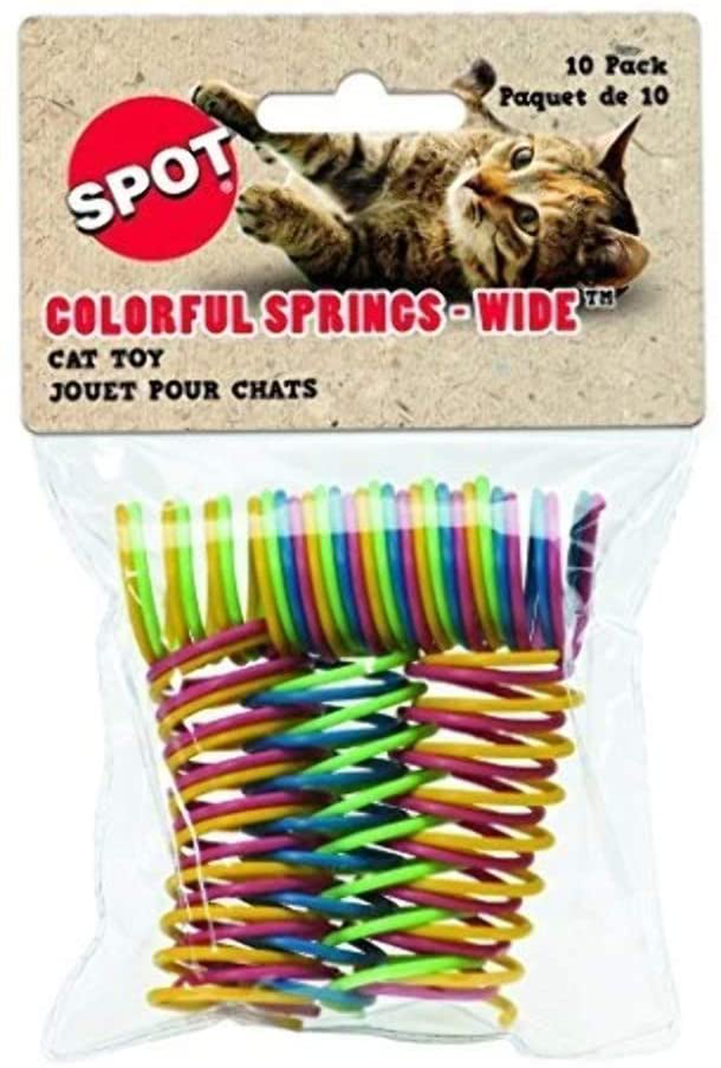 Ethical Pet Wide Durable Heavy Gauge Plastic Colorful Springs Cat Toy, 10 Count per Pack (2 Pack (20 Total)) Animals & Pet Supplies > Pet Supplies > Cat Supplies > Cat Toys Ethical Pet   