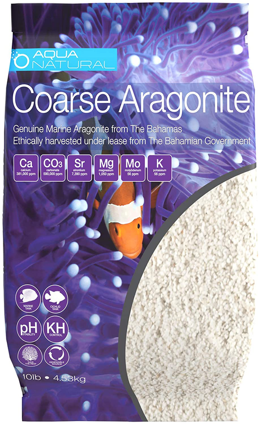 Coarse Aragonite 10Lb Sand for Reef, Saltwater and Marine Aquariums Animals & Pet Supplies > Pet Supplies > Fish Supplies > Aquarium Gravel & Substrates AquaNatural   
