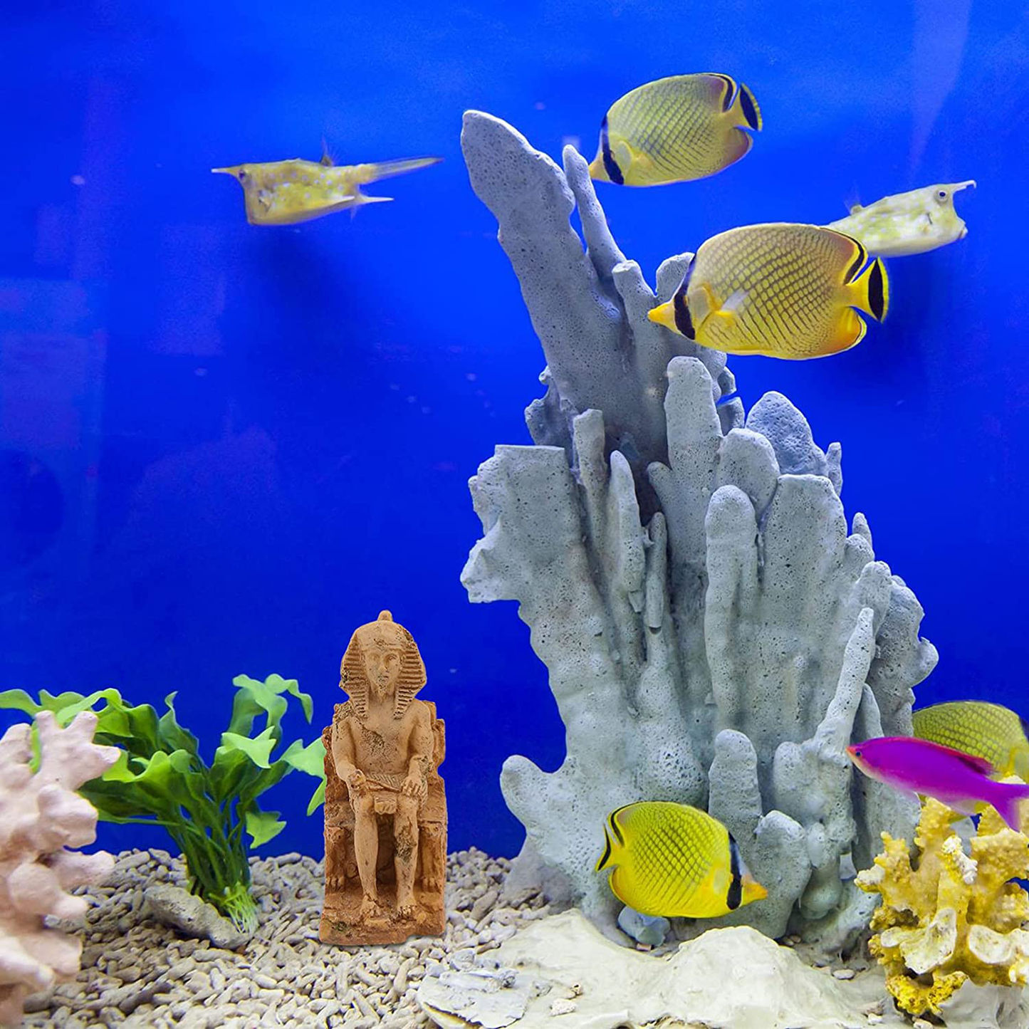 Egyptian fish tank outlet decorations