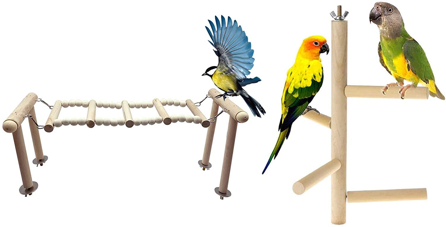 Hamiledyi Parakeet Perch,Bird Natural Wood Stand,Parrot Cage Top Wooden Branches for Standing,Toys for Small Medium Parrots Conure Budgie Lovebirds Animals & Pet Supplies > Pet Supplies > Bird Supplies > Bird Cage Accessories Hamiledyi Style-C  