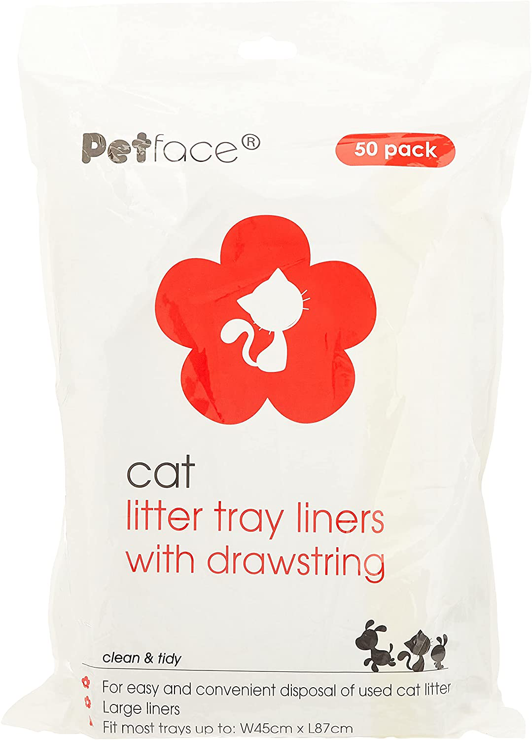 Petface Drawstring Cat Litter Tray Liner Animals & Pet Supplies > Pet Supplies > Cat Supplies > Cat Litter Box Liners Petface   