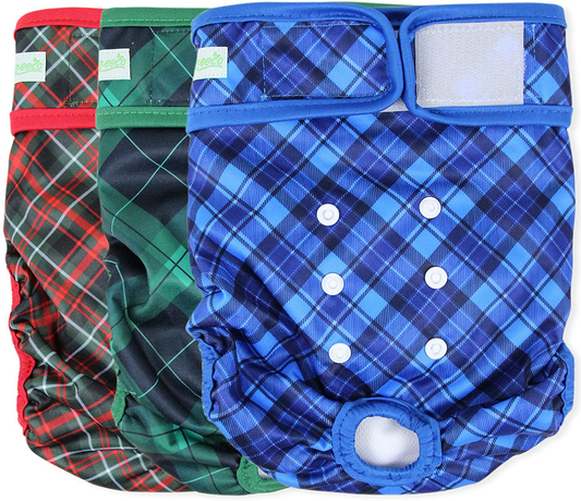 Wegreeco Washable Dog Diapers (3 Pack), Highly Absorbent Dog Diapers for Female Dogs, Female Dog Diapers for Dogs in Heat, Period, Incontinence, or Excitable Urination Animals & Pet Supplies > Pet Supplies > Dog Supplies > Dog Diaper Pads & Liners wegreeco   