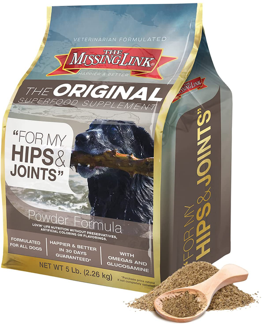 The Missing Link Original Hips & Joints Powder, All-Natural Veterinarian Formulated Superfood Dog Supplement, Balanced Omegas 3 & 6 + Glucosamine + Dietary Fiber for Mobility & Digestive Health, 5Lb Animals & Pet Supplies > Pet Supplies > Bird Supplies > Bird Treats The Missing Link   