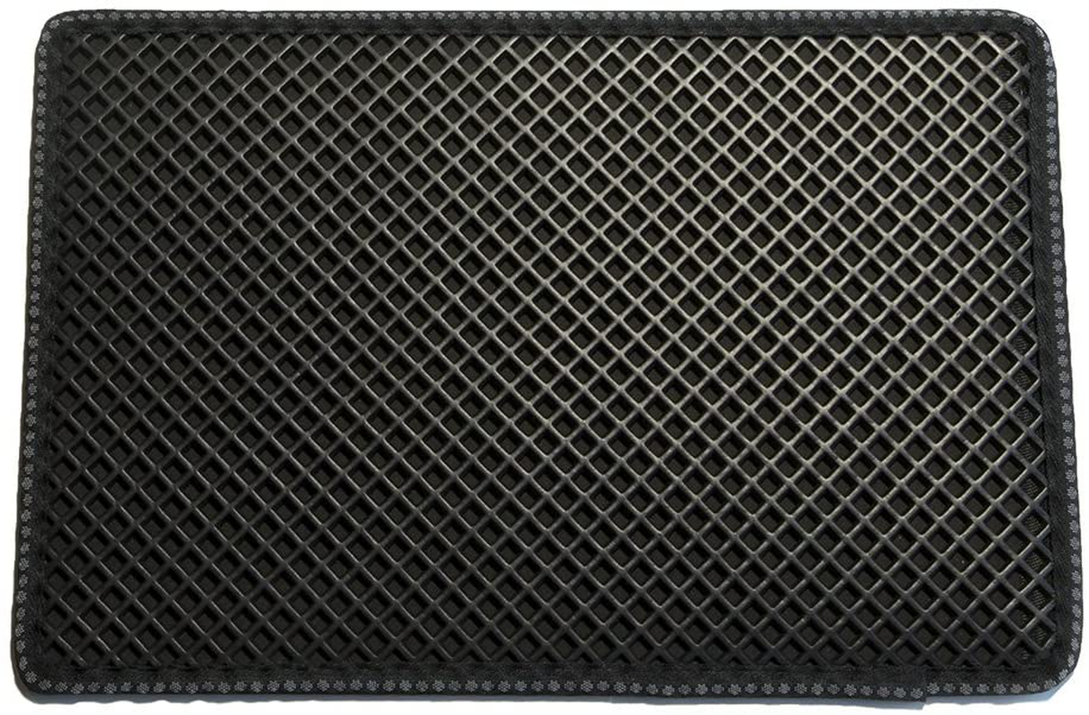 Pet Champion PTCTHOLEM 2-Layer Sifting Easy Clean Waffle Pattern Litter Mat, Black, Large Animals & Pet Supplies > Pet Supplies > Cat Supplies > Cat Litter Box Mats Pet Champion   