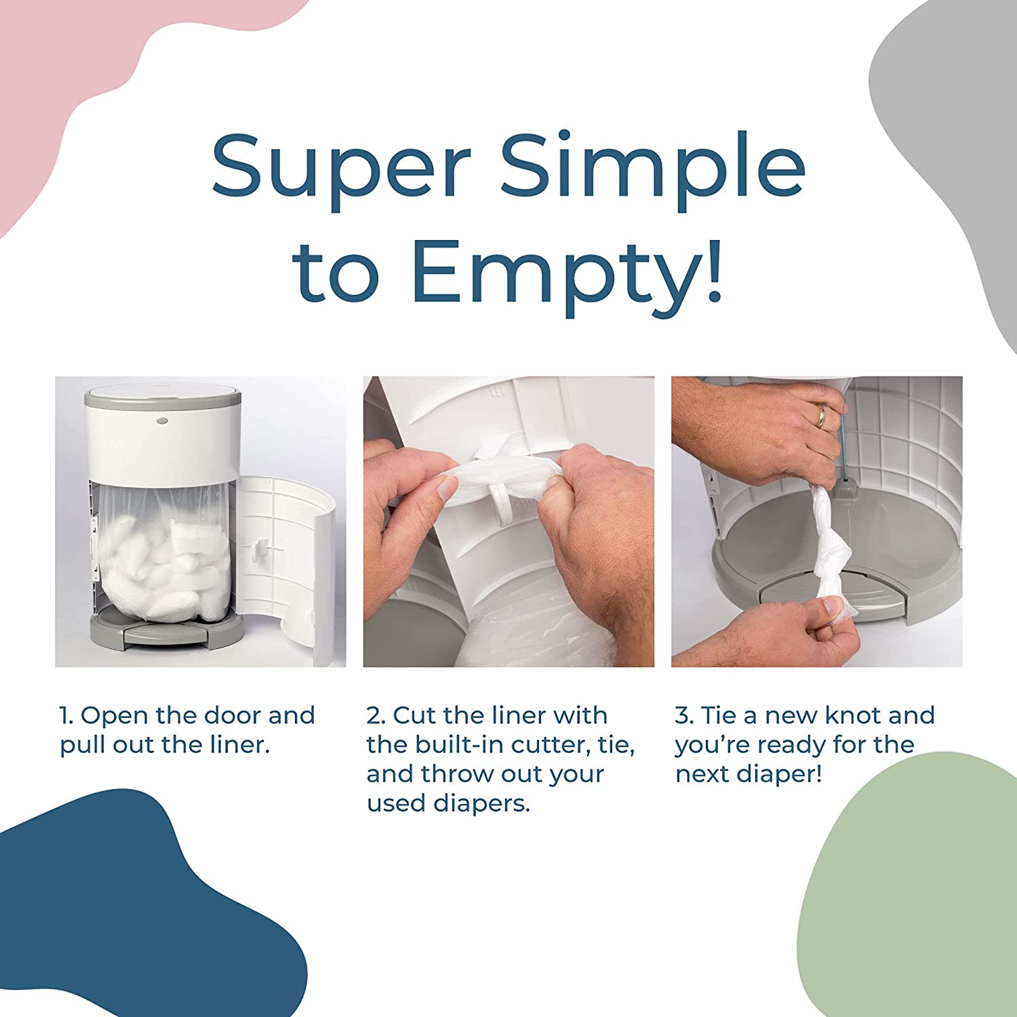 Dekor Classic Hands-Free Diaper Pail | Gray | Easiest to Use | Just Step – Drop – Done | Doesn’T Absorb Odors | 20 Second Bag Change | Most Economical Refill System Animals & Pet Supplies > Pet Supplies > Dog Supplies > Dog Diaper Pads & Liners DEKOR   
