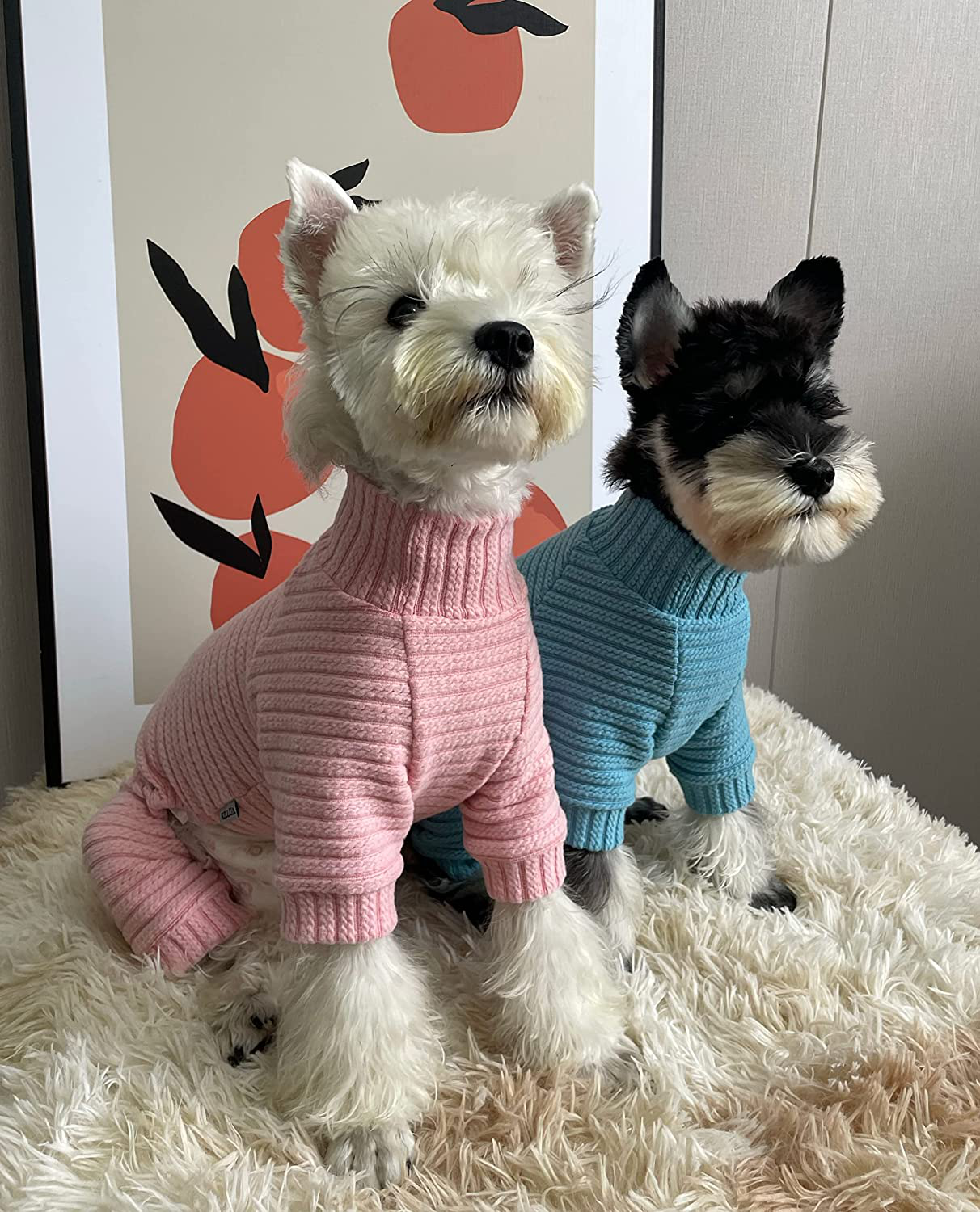 KILLUA Turtleneck Knitted Dog Pajamas Sweater Puppy Thermal Doggie Winter Clothes Knitwear Pet Coats Cat Apparel Animals & Pet Supplies > Pet Supplies > Cat Supplies > Cat Apparel KILLUA   