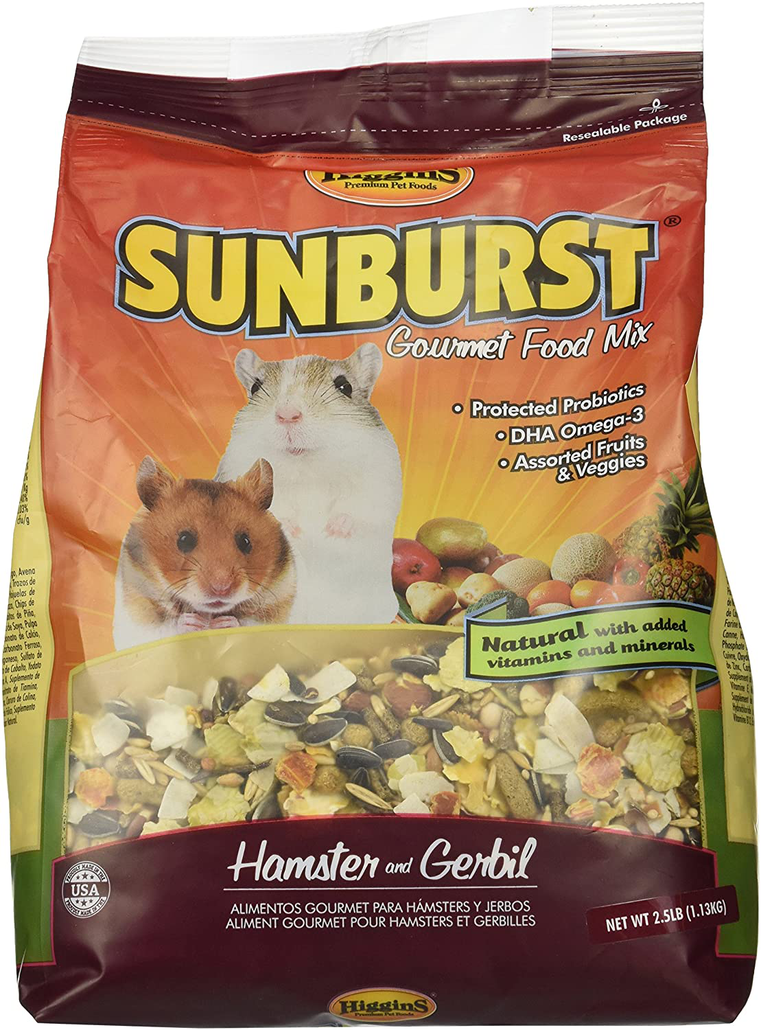 Higgins Sunburst Gourmet Food Mix for Hamsters & Gerbils Animals & Pet Supplies > Pet Supplies > Small Animal Supplies > Small Animal Food Higgins   