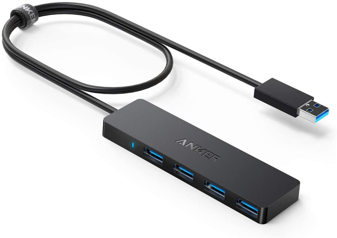 Anker 4-Port USB 3.0 Hub, Ultra-Slim Data USB Hub with 2 Ft Extended Cable [Charging Not Supported], for Macbook, Mac Pro, Mac Mini, Imac, Surface Pro, XPS, PC, Flash Drive, Mobile HDD Animals & Pet Supplies > Pet Supplies > Fish Supplies > Aquarium & Pond Tubing Anker   
